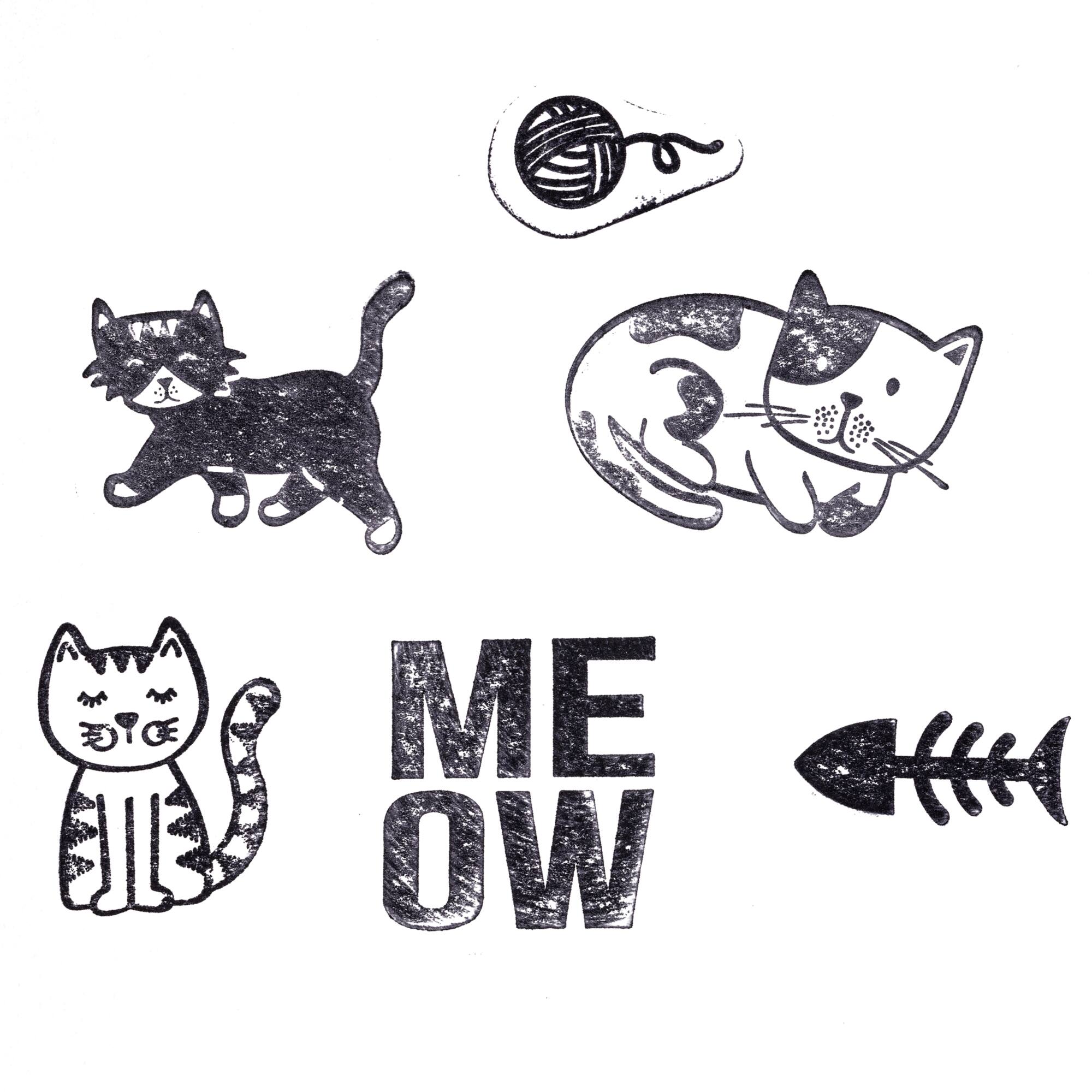 Cats Wood Stamp Set by Recollections™